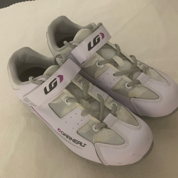 Louis Garneau Triathlon Cycling Shoes Women’s EU 43 US 11.5 White Pink - Picture 2 of 11